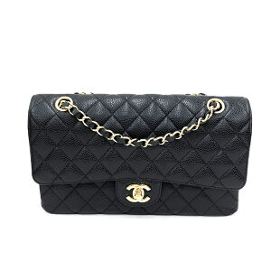 極美品 シャネル CHANEL キャビアスキン ダブルフラップ ショルダーバッグ ブラック P11852 通販