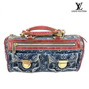 極美品 ルイ・ヴィトン LOUIS VUITTON ネオスピーディ ミニボストン ハンドバッグ デニム×エキゾチック インディゴブルー P11896 ネット予約