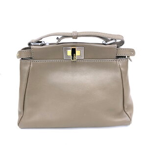 極美品 フェンディ FENDI ミニピーカーブー ハンドバッグ グレー P11911 キャンペーン