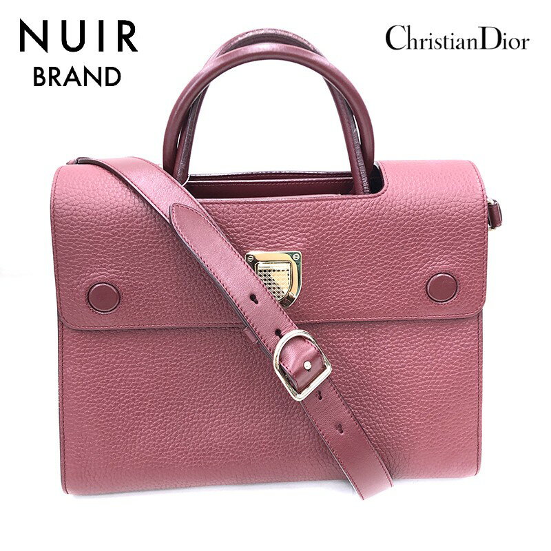 【全品10%OFF】クリスチャンディオール Christian Dior エヴァーラフ・シモンズ ハンドバッグ ワインレッド P11919 【中古】【クーポン 5/16 1:59まで】【セール】