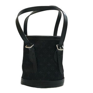 美品 ルイ・ヴィトン LOUIS VUITTON モノグラム リトルバスケット M92144 ハンドバッグ サテン レザー ブラック P11539 ネット通販