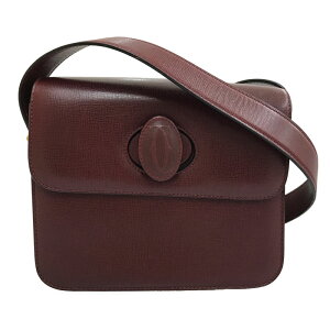 美品 カルティエ CARTIER ロゴ マストライン ショルダーバッグ レザー レッド P11688 キャンペーン