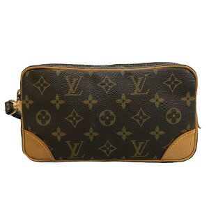美品 ルイ・ヴィトン LOUIS VUITTON モノグラム マルリードラゴンヌ PM M51827 セカンドバッグ PVC レザー ブラウン P11619 格安セール