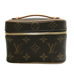 美品 ルイ・ヴィトン LOUIS VUITTON モノグラム ニース・ナノ バニティー ミニ M44936 ハンドバッグ PVCレザー ブラウン P11631 バーゲン