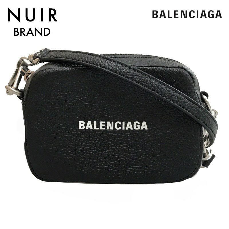 【全品10%OFF】バレンシアガ BALENCIAGA エブリデイ キャッシュ ミニ ショルダーバッグ レザー ブラック P11660 【中古】【クーポン 5/16 1:59まで】【セール】