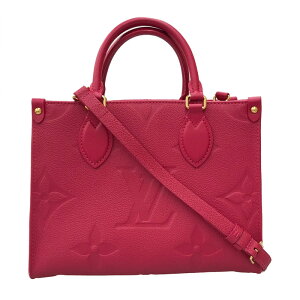 美品 ルイ・ヴィトン LOUIS VUITTON モノグラム アンプラント オンザゴーPM M45660 2WAY ハンド ショルダーバッグ レザー ピンク P11810 キャンペーン