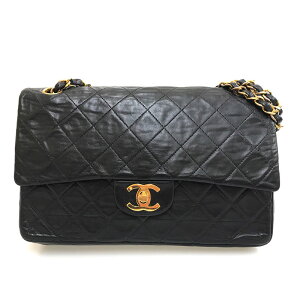 シャネル CHANEL ダブルフラップ マトラッセ チェーン ショルダーバッグ レザー ブラック C3128 通販
