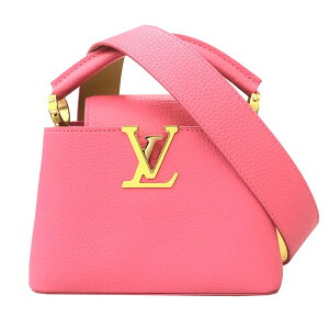 美品 ルイ・ヴィトン LOUIS VUITTON カブシーヌ MINI M55987 2WAY ハンド ショルダーバッグ レザー ピンク×イエロー P12381 ネット通販