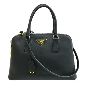 美品 プラダ PRADA トライアングルロゴ 2WAY ハンド ショルダーバッグ サフィアーノ ブラック P12470 通販