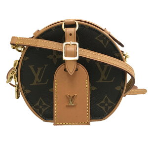 美品 ルイ・ヴィトン LOUIS VUITTON モノグラム ミニ・ボワット・シャポー M44699 ショルダーバッグ PVCレザー ブラウン P12476 通販セール