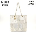 【最大15%OFFクーポン】シャネル CHANEL パッチワーク チェーン ココマーク トートバッグ ホワイト eit1020 【中古】【4/30 23:59ま...