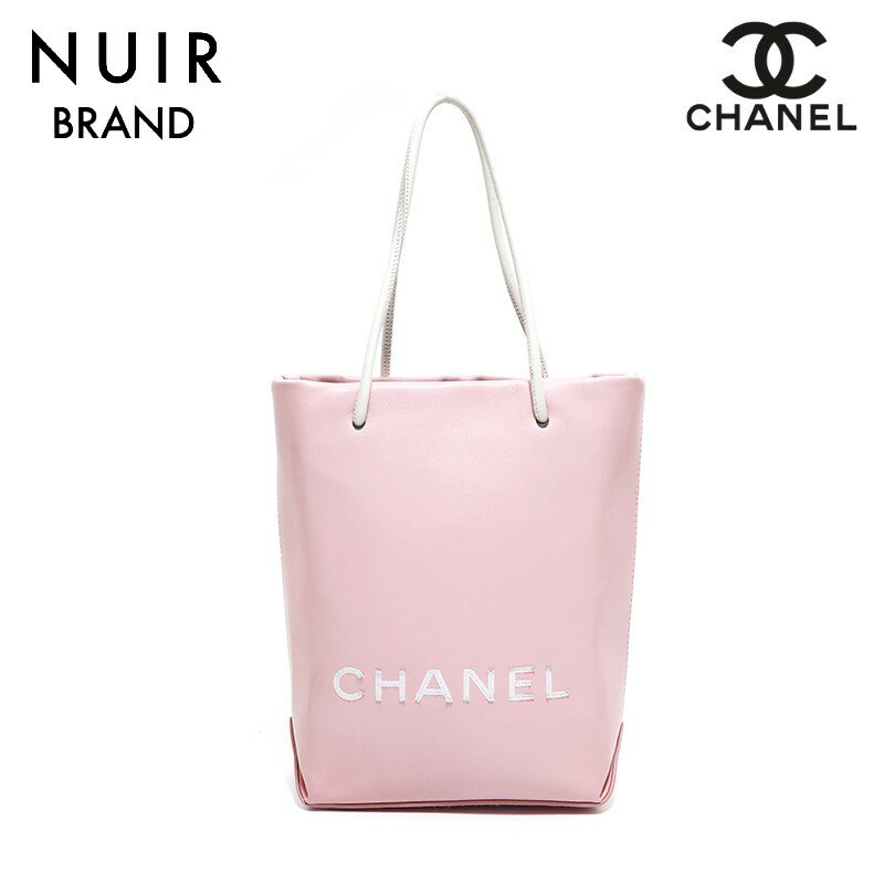 【全品10%OFF】シャネル CHANEL ロゴ レザー トートバッグ ピンク P15949 【中古】【クーポン 5/16 1:59まで】【セール】