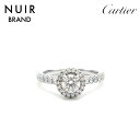 カルティエ CARTIER ダイヤリング pt950 0.42ct 4.3g 47サイズ 7号 リング・指輪 シルバー WS3161 【中古】