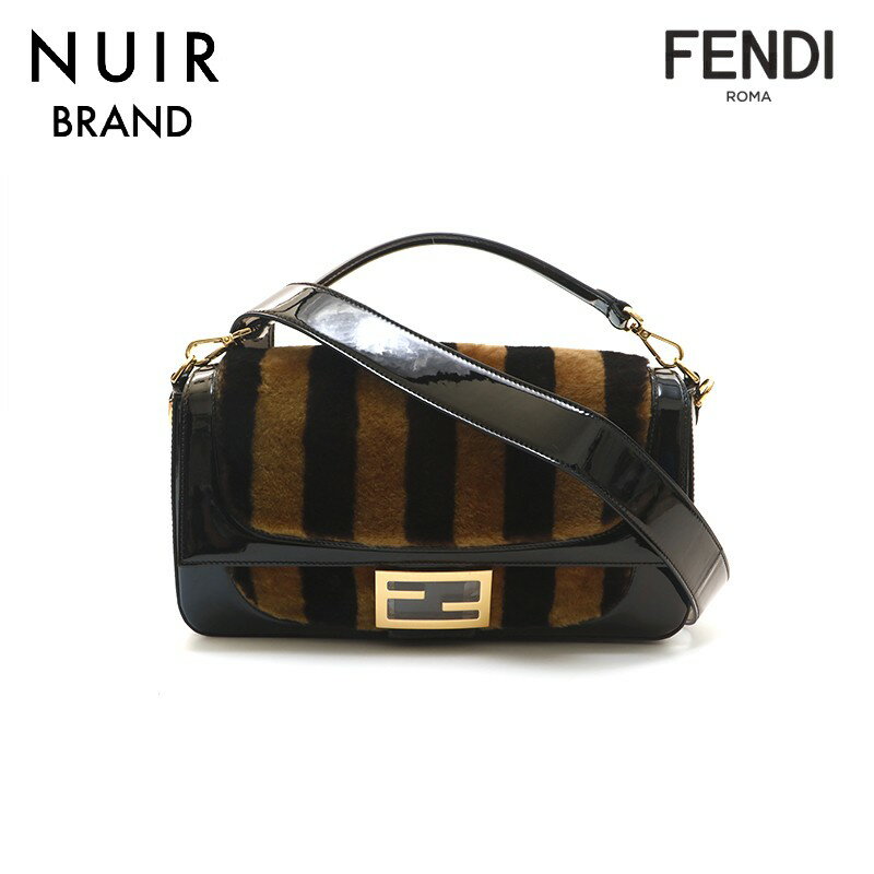 【全品10%OFF】フェンディ FENDI ペカン バケット エナメルバッグ ショルダーバッグ ブラウン P14551 【中古】【クーポン 5/16 1:59まで】【セール】