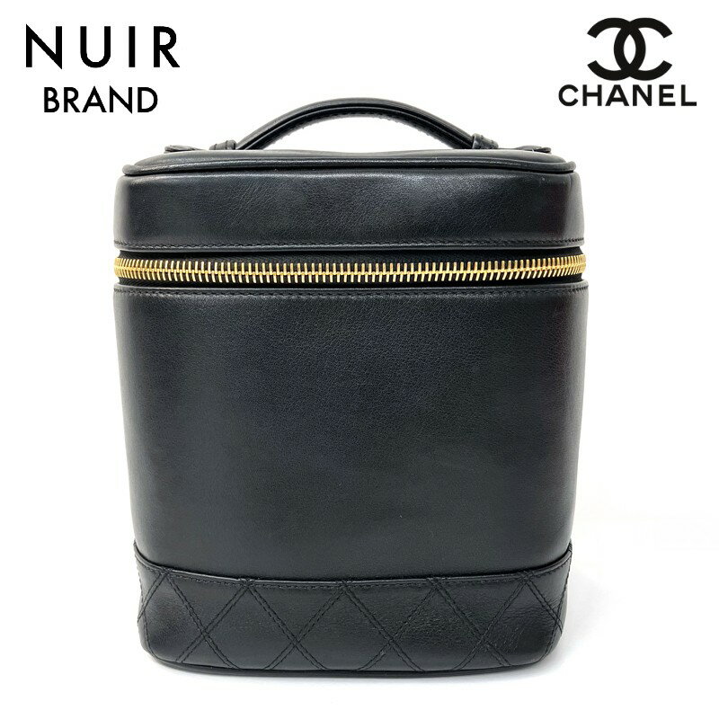 【全品10%OFF】シャネル CHANEL バニティバッグ 1996-1997年 ハンドバッグ ラムスキン ブラック WS2028 【中古】【クーポン 5/16 1:59まで】【セール】