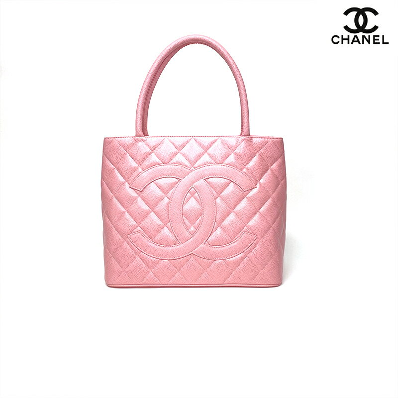 【全品16%OFF】シャネル CHANEL 復刻トート キャビア 1997年 ハンドバッグ レザー ピンク WS1252 【中古】【セール】【クーポン 6/11 1:59まで】