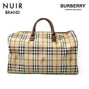 【全品20%OFFクーポン】 バーバリー BURBERRY ボストンバッグ PVC ベージュ WS2015 【中古】