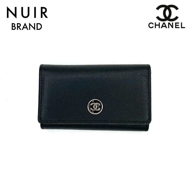 【全品10%OFF】シャネル CHANEL ココマーク 2006-2008年 キーケース カーフ ブラック WS2124 【中古】【クーポン 5/16 1:59まで】【セール】