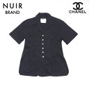 【20%OFF!ボーナス活用応援クーポン 6/26 23:59まで】シャネル CHANEL ココボタン サイズ44 2019年 半袖シャツ コットン ブラック ...