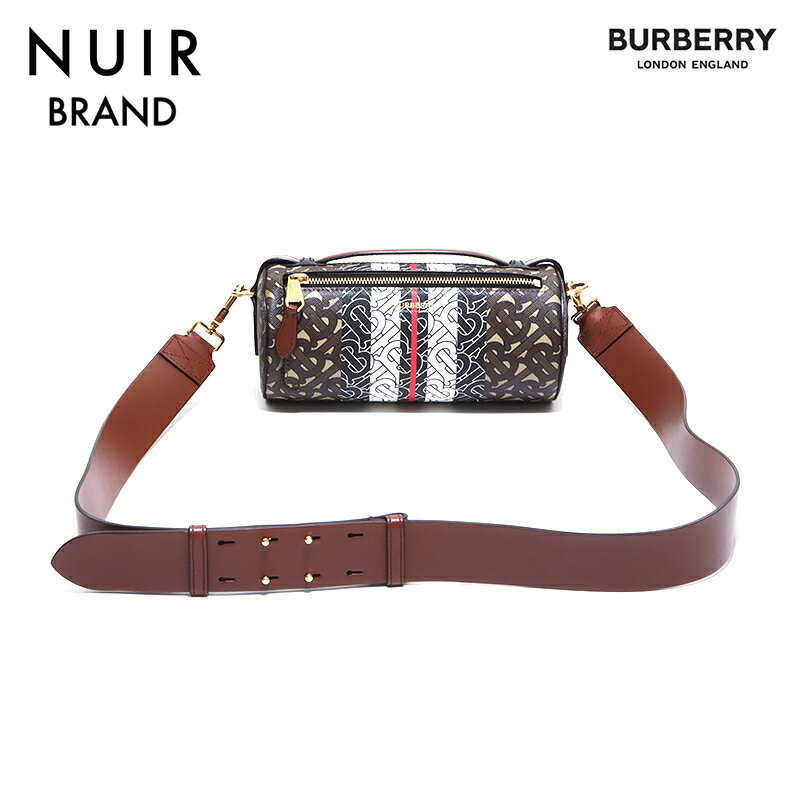 バーバリー BURBERRY モノグラム ショルダーバッグ PVC ブラウン WS4447 【中古】