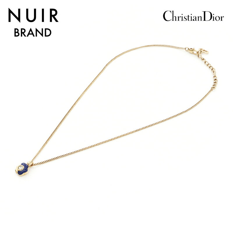 【全品10%OFF】クリスチャンディオール Christian Dior ラインストーン ネックレス ゴールド WS4623 【中古】【クーポン 5/16 1:59まで】【セール】