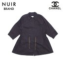 【24時間限定 20%OFF 07/16 0:00 まで】シャネル CHANEL ココボタン ココボールコート サイズ36 1990年 コート コットン ブラック WS3303 【中古】