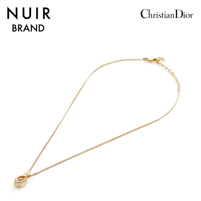 クリスチャンディオール Christian Dior ラインストーン ネックレス VINTAGE 中古 定番 ゴールド WS4138 【中古】