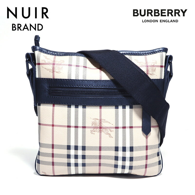 【全品10%OFF】バーバリー BURBERRY PVCレザー ノバチェック カジュアル シンプル メンズ レディース ショルダーバッグ ベージュ WS4151 【中古】【クーポン 5/16 1:59まで】【セール】