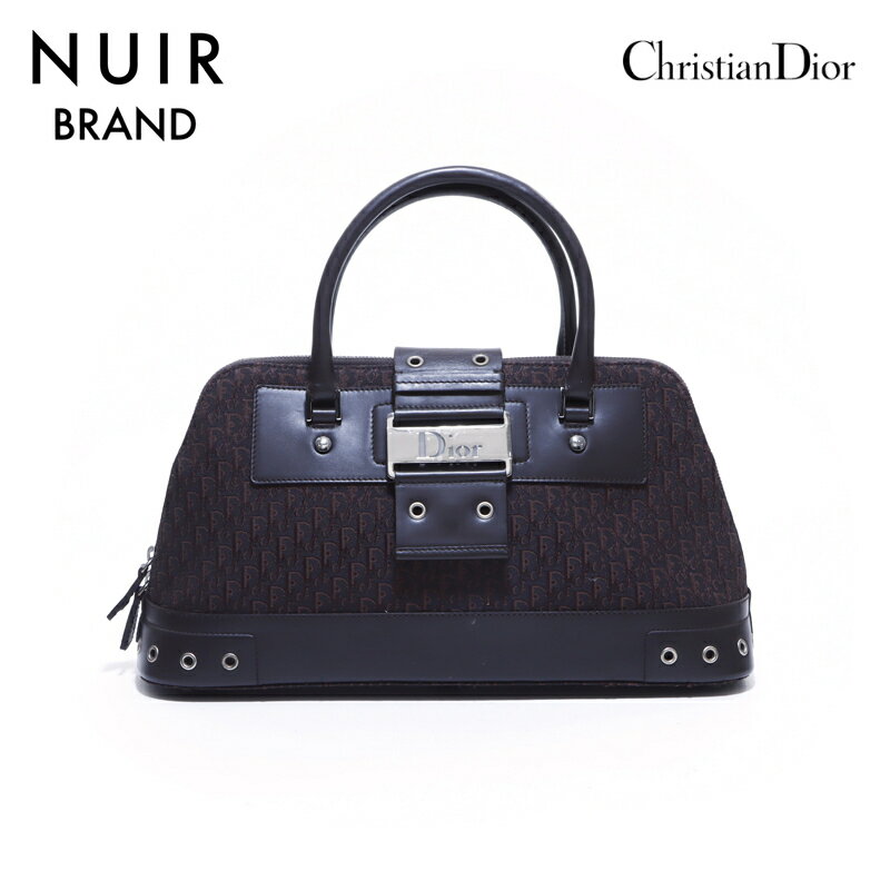 【全品10%OFF】クリスチャンディオール Christian Dior キャンバス ミニボストン ハンドバッグ ブラウン WS4977 【中古】【クーポン 5/16 1:59まで】【セール】