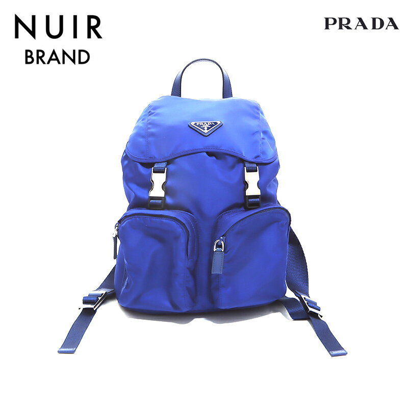 【全品10%OFF】プラダ PRADA ナイロン リュック・デイパック ブルー WS5350 【中古】【クーポン 5/16 1:59まで】【セール】