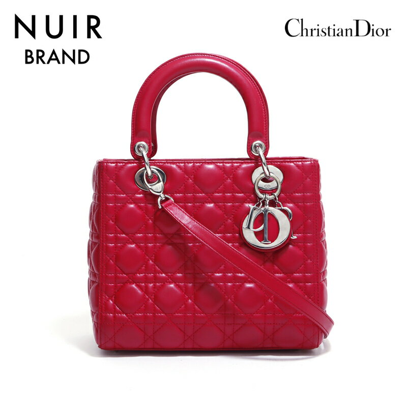 【全品10%OFF】クリスチャンディオール Christian Dior ハンドバッグ レッド WS4924 【中古】【クーポン 5/16 1:59まで】【セール】