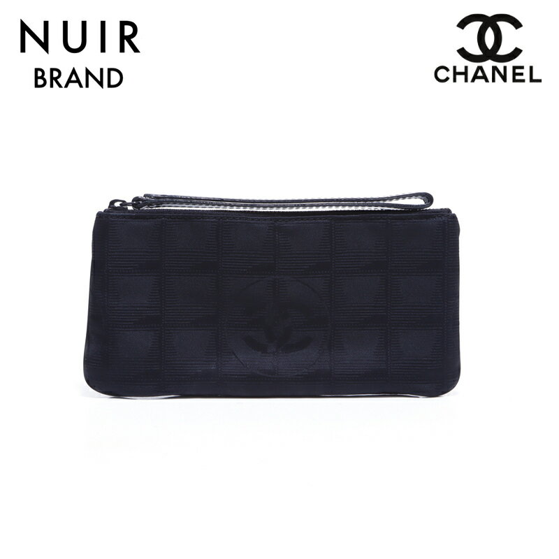 【全品10%OFF】シャネル CHANEL ニュートラベルライン ポーチ ナイロン ブラック WS5449 【中古】【クーポン 5/16 1:59まで】【セール】