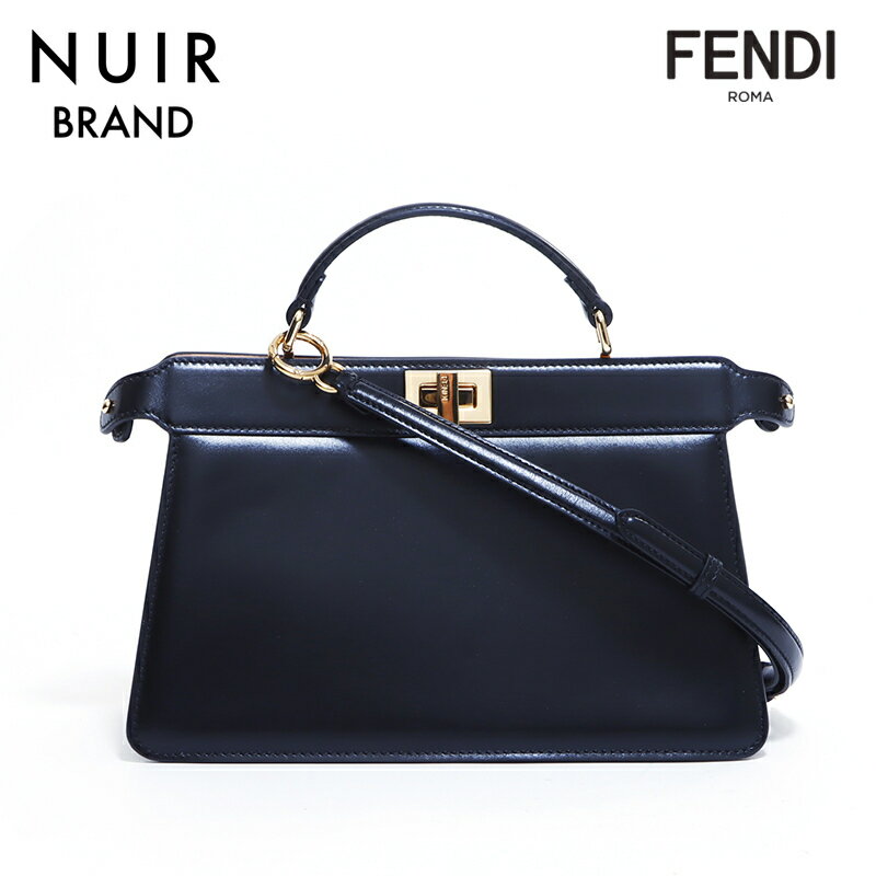 【全品10%OFF】フェンディ FENDI ピーカーブー 2WAY ショルダーバッグ レザー ブラック WS4935 【中古】【クーポン 5/16 1:59まで】【セール】