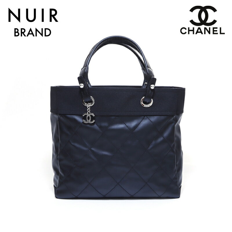 シャネル CHANEL パリビアリッツ トートバッグ ブラック WS5497 【中古】