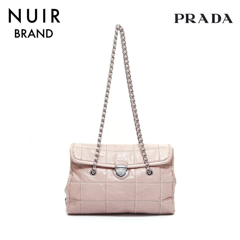 【全品10%OFF】プラダ PRADA チェーン ショルダーバッグ ベージュ WS5650 【中古】【クーポン 5/16 1:59まで】【セール】