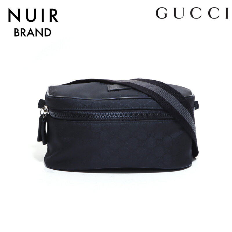 【全品10%OFF】グッチ GUCCI ボディバッグ ブラック WS5844 【中古】【クーポン 5/16 1:59まで】【セール】