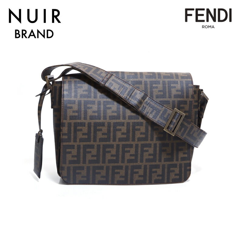 【全品10%OFF】フェンディ FENDI ズッカ ショルダーバッグ ブラウン WS5845 【中古】【クーポン 5/16 1:59まで】【セール】