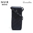 【24時間限定!20%OFF 7/3 23:59まで】クリスチャンディオール Christian Dior トロッター ショルダーバッグ キャンバス ブラック WS5885 【中古】
