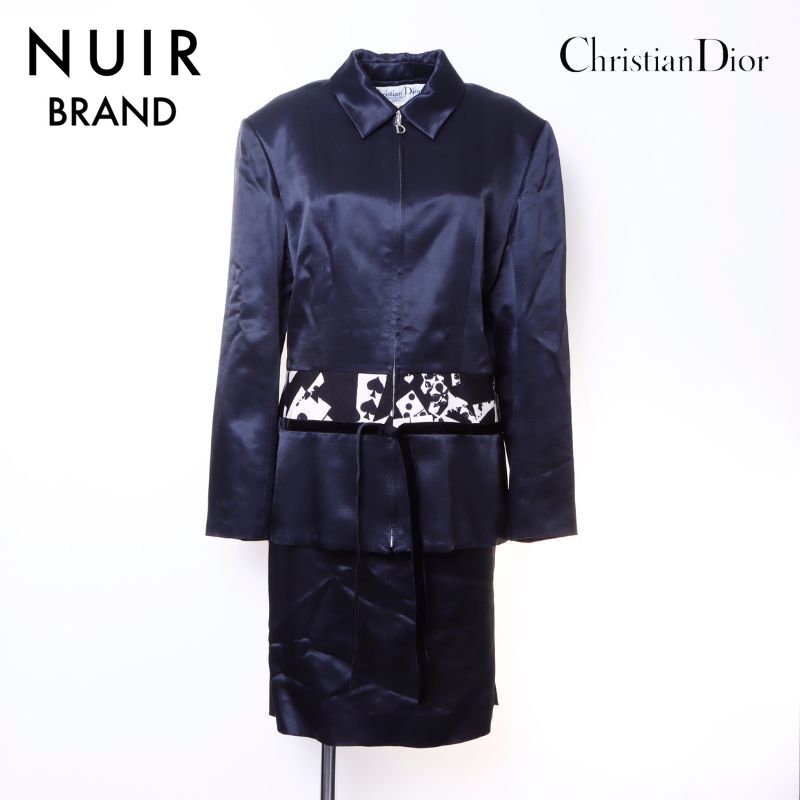 【全品10%OFF】クリスチャンディオール Christian Dior ロゴ スーツ セットアップ ブラック WS5244 【中古】【クーポン 5/16 1:59まで】【セール】