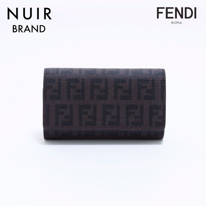 フェンディ FENDI ズッカ キーケース ブラウン WS6145 