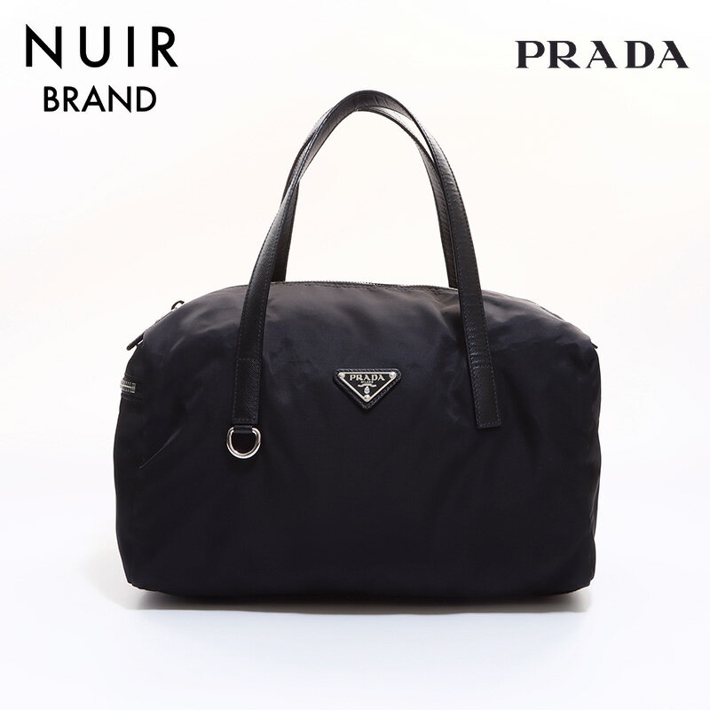 【全品10%OFF】プラダ PRADA テスートナイロン ハンドバッグ ブラック WS6646 【中古】【クーポン 5/16 1:59まで】【セール】