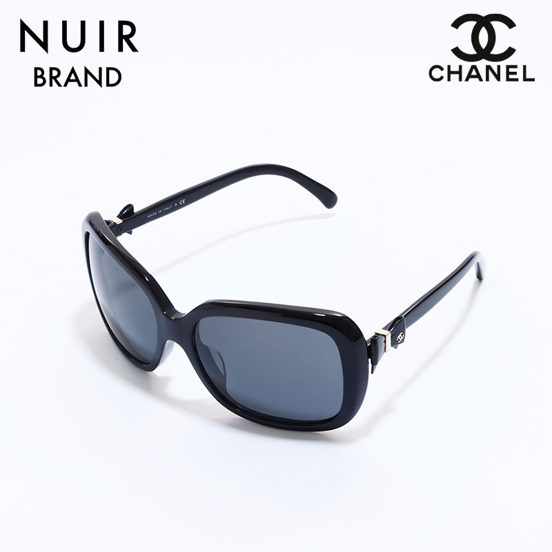 HGD-X212/CHANEL サングラス 58□17-135 サイドリボン 黒 - 小物 HGD-X212/CHANEL サングラス 58□17-135 サイドリボン 黒 - 小物