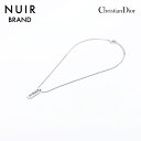 【24時間限定!20%OFF!】クリスチャンディオール Christian Dior ロゴ プレート ネックレス シルバー WS6888 【中古】(4)