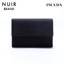 【全品10%OFF】プラダ PRADA 三角ロゴ ナイロン 折り財布 ブラック WS6933 【中古】【クーポン 5/16 1:59まで】【セール】