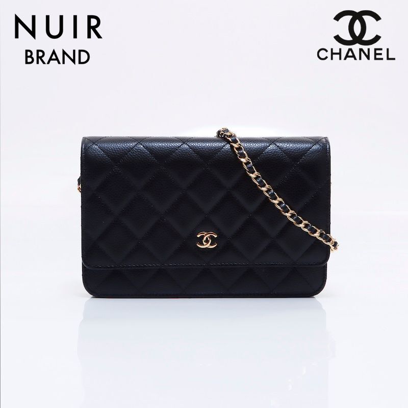 シャネル CHANEL キャビアスキン WOC ショルダーバッグ ブラック WS5948 【中古】