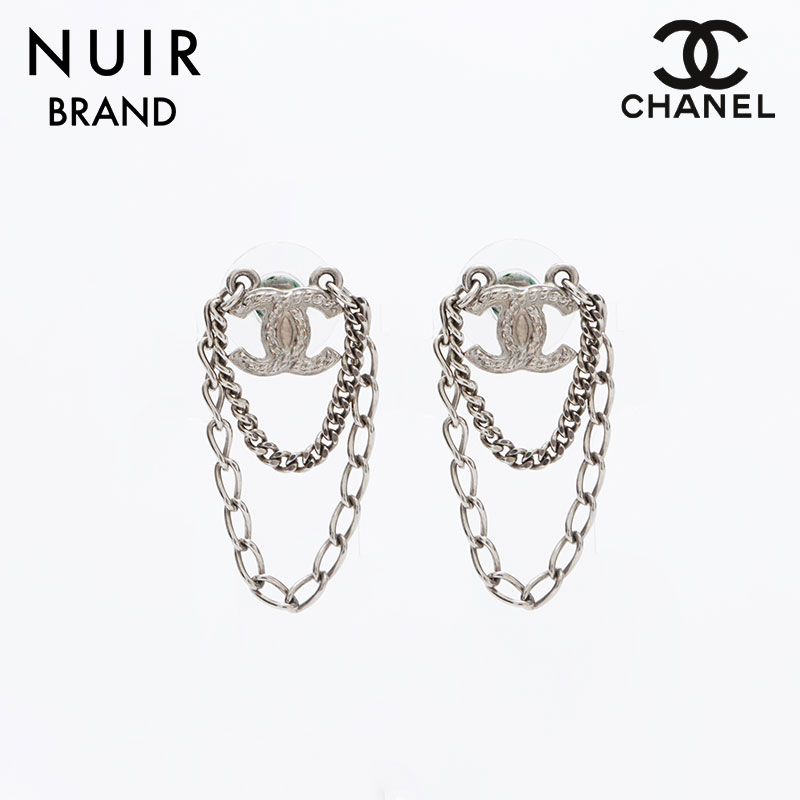 【10%OFF クーポン】シャネル CHANEL 09 ココマーク イヤリング シルバー WS8941 【中古】のサムネイル