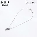 【20%OFFクーポン!5/16 01:59まで】クリスチャンディオール Christian Dior プレート 2 トロッター ブラック ネックレス シルバー WS9058 【中古】(4)
