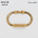 【全品20%OFF 8/1 0:00 まで】クリスチャンディオール Christian Dior ラインストーン チェーン ヴィンテージ ブレスレット ゴールド WS9186 【中古】