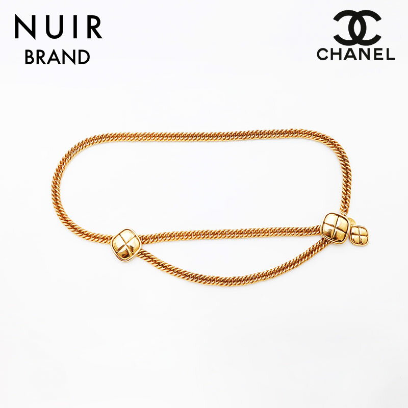 【20%OFFクーポン!5/16 01:59まで】シャネル CHANEL 1981-1985 ベルト ゴールド WS9595 【中古】