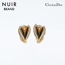 【全品20%OFF 08/18 0:00まで】クリスチャンディオール Christian Dior ヴィンテージ ラインストーン イヤリング ゴールド WS10117 【中古】